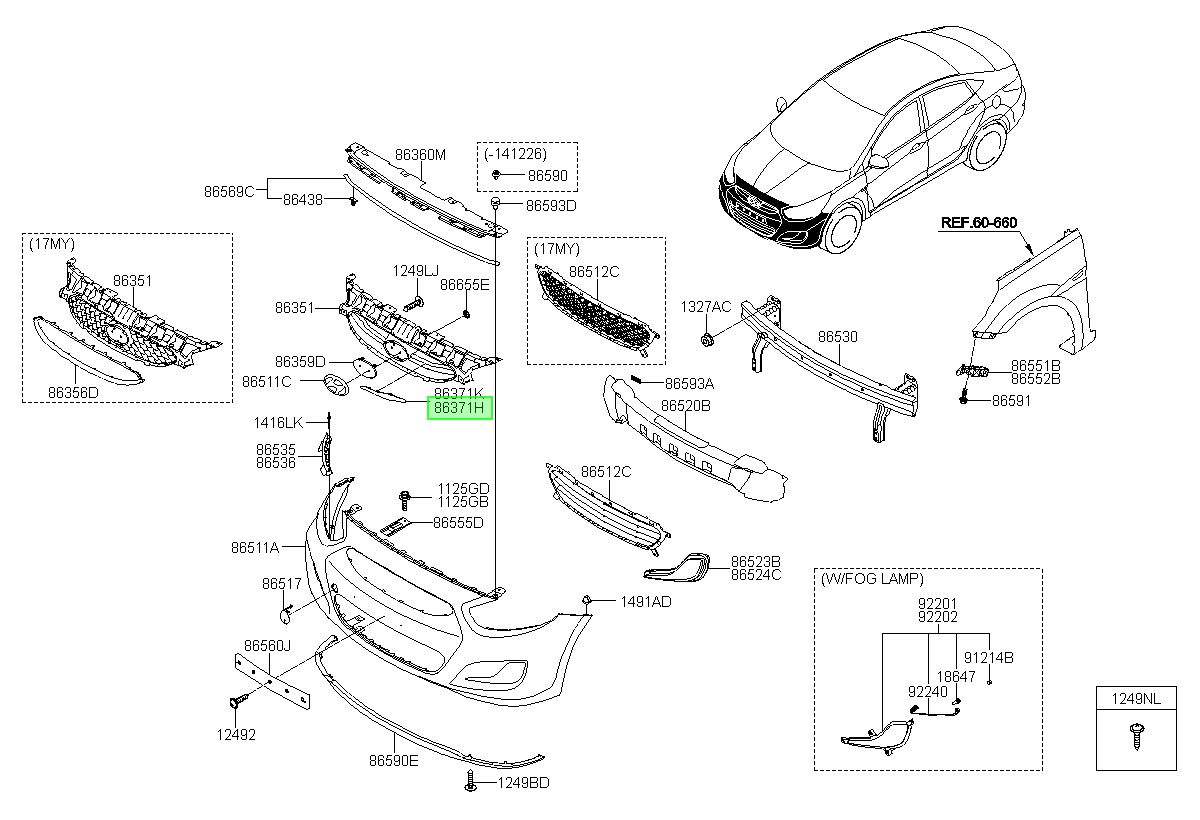 Moldura Lh Original Para Hyundai Accent 2014-2020