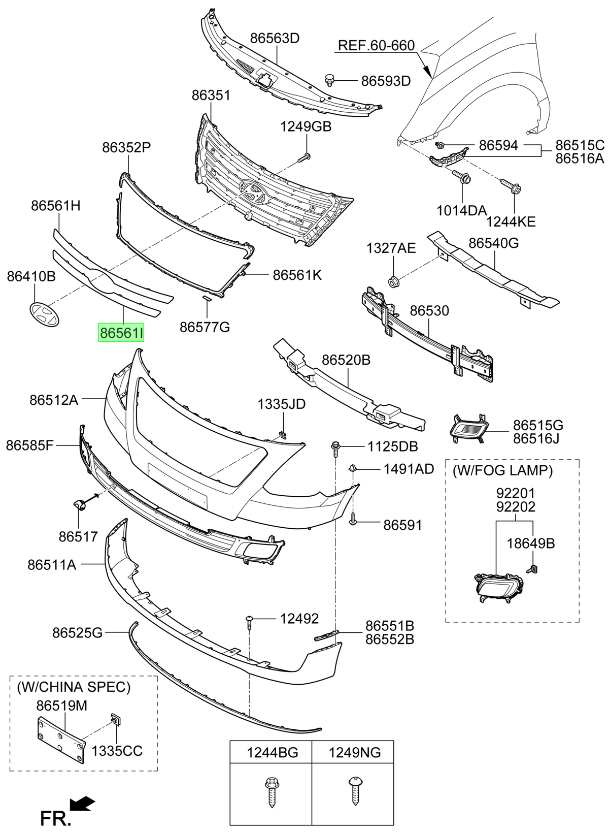 Moldura De Mascara Orig. Para Hyundai H1 Desde 2007