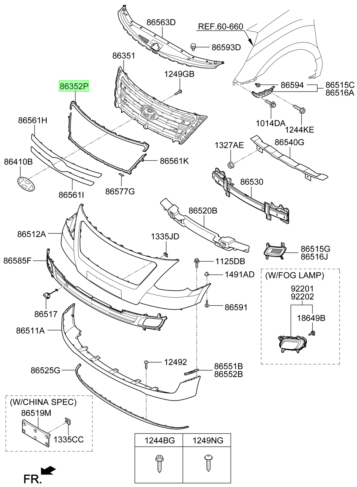 Mascara Radiador Orig. Para Hyundai H1 2007-2018