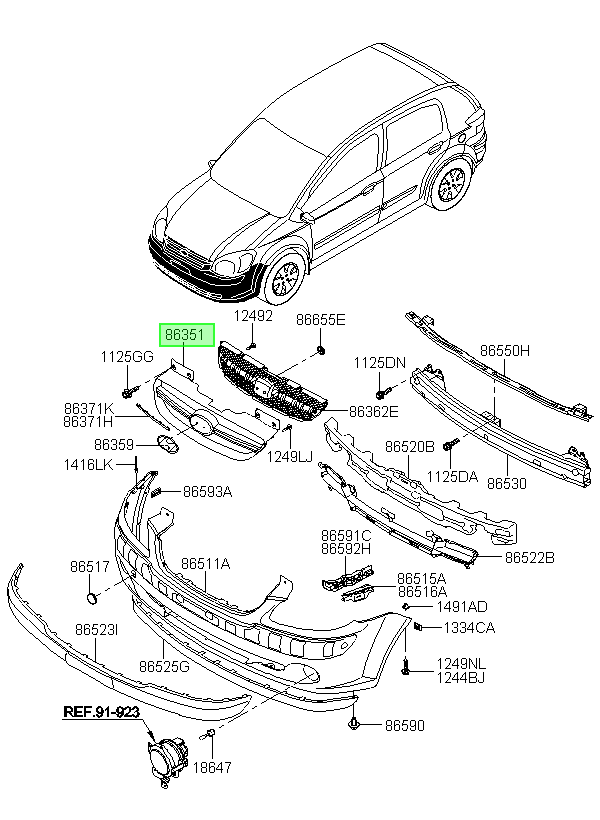 Mascara Orig. Para Hyundai Getz 2003-2011