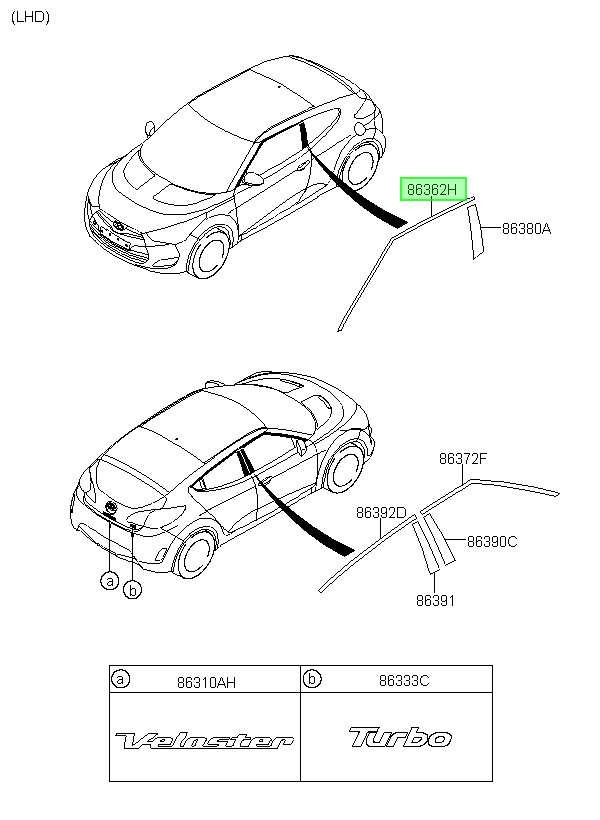 Cinta Original Para Hyundai Veloster 2011-2018