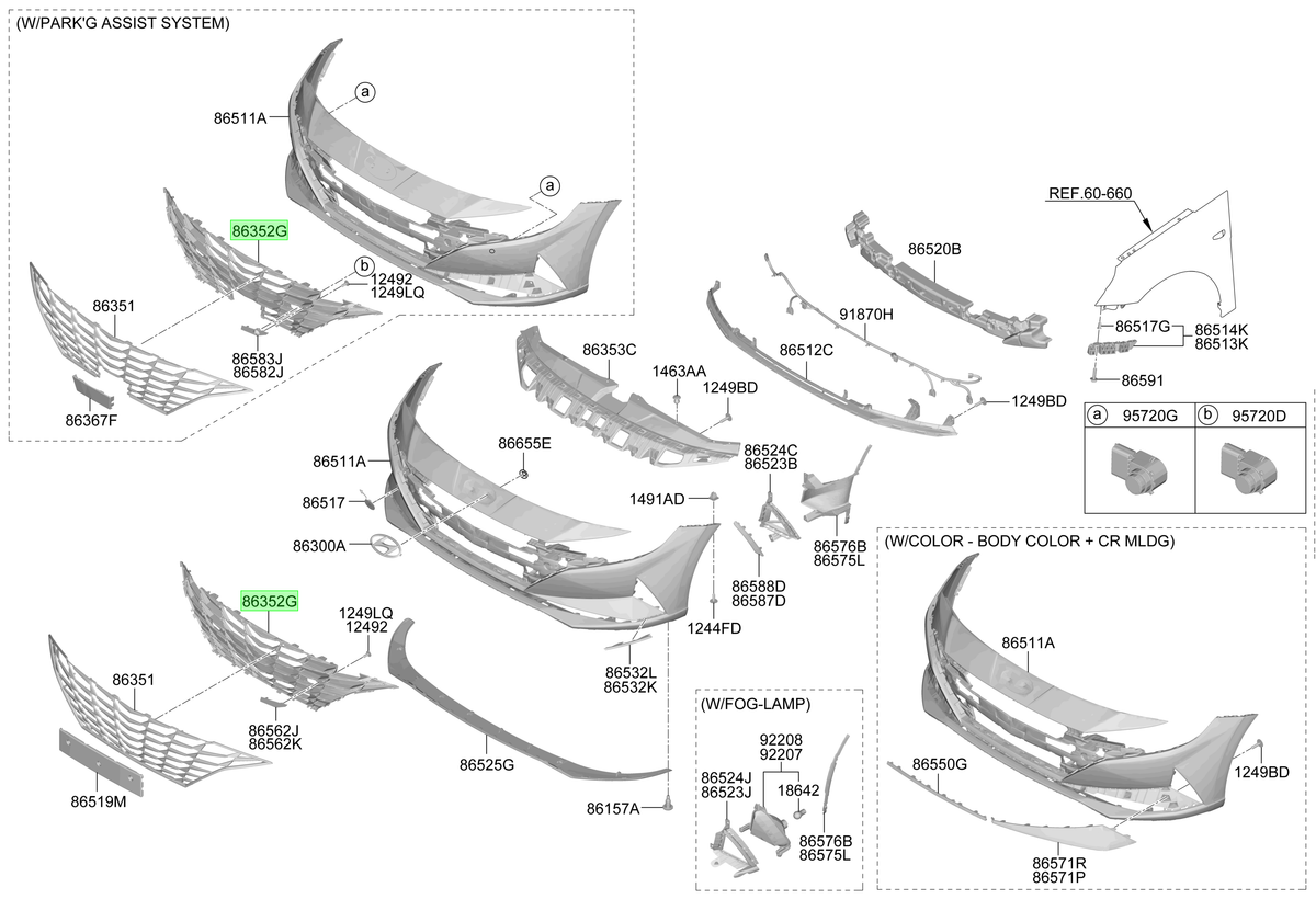 Máscara Original Para Hyundai Elantra 2020-2024