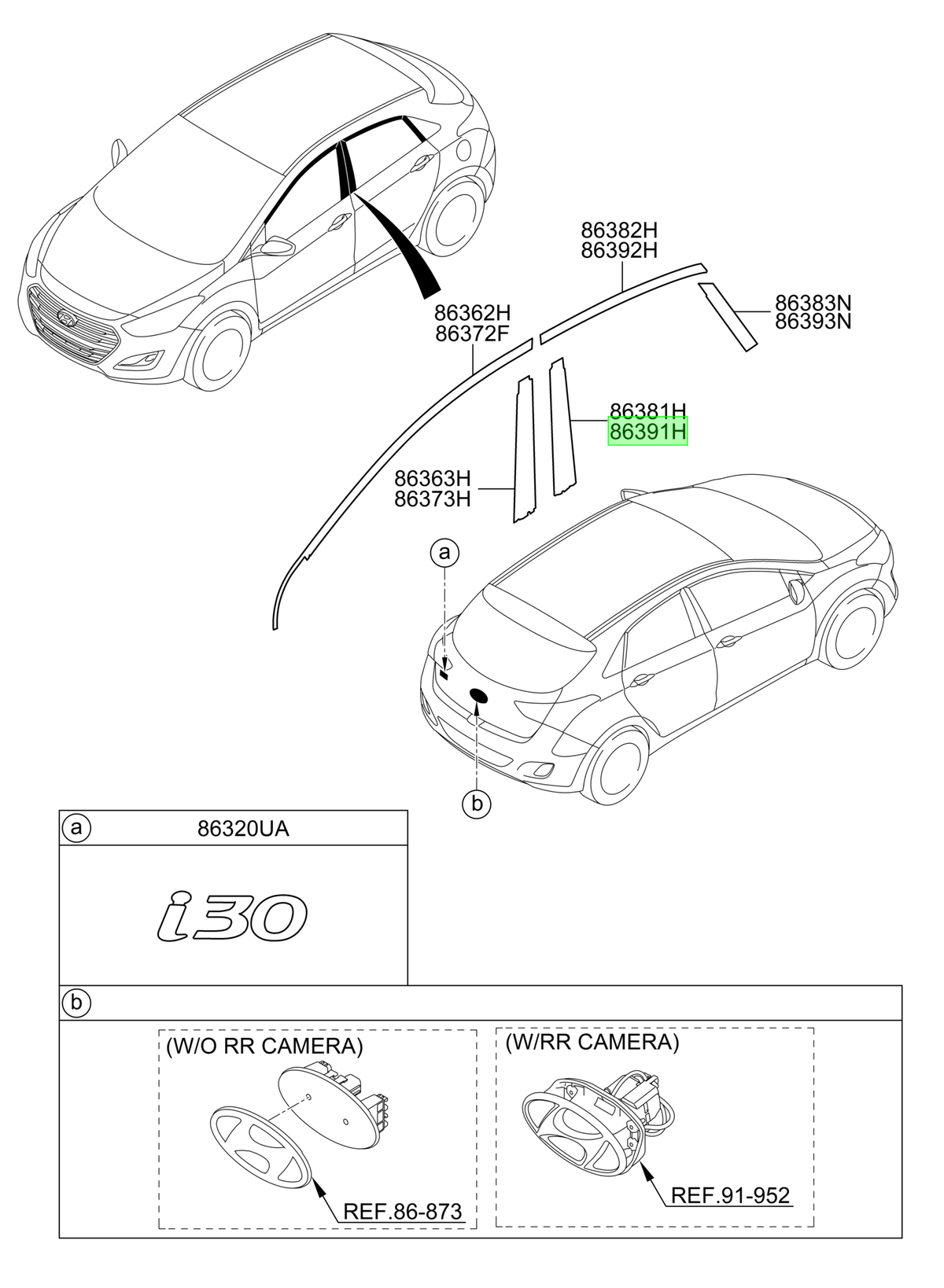 Moldura Rh Original Para Hyundai I30 2012-2017