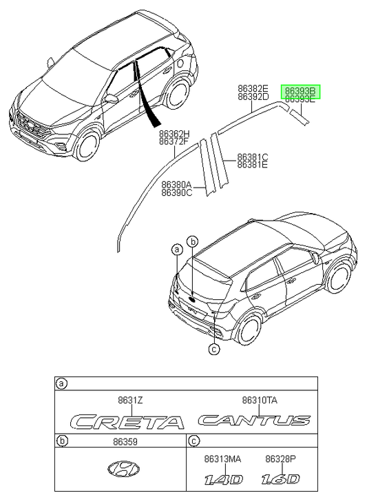 Blackout Original Para Hyundai Creta 2015-2024