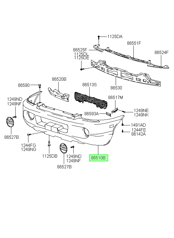 Parach Original Para Hyundai Santa Fe 2000-2006