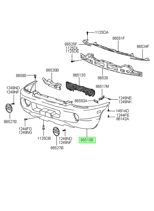 Parach Original Para Hyundai Santa Fe 2000-2006
