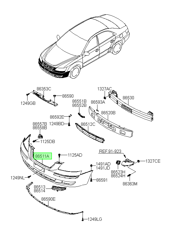 Parach Original Para Hyundai Sonata 2004-2008
