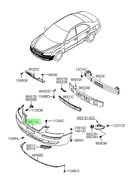 Parach Original Para Hyundai Sonata 2004-2008