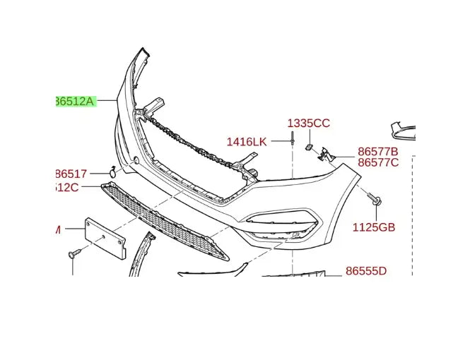 Parachoque Del Sup Orig.para Hyundai Tucson Tl 2015 2020