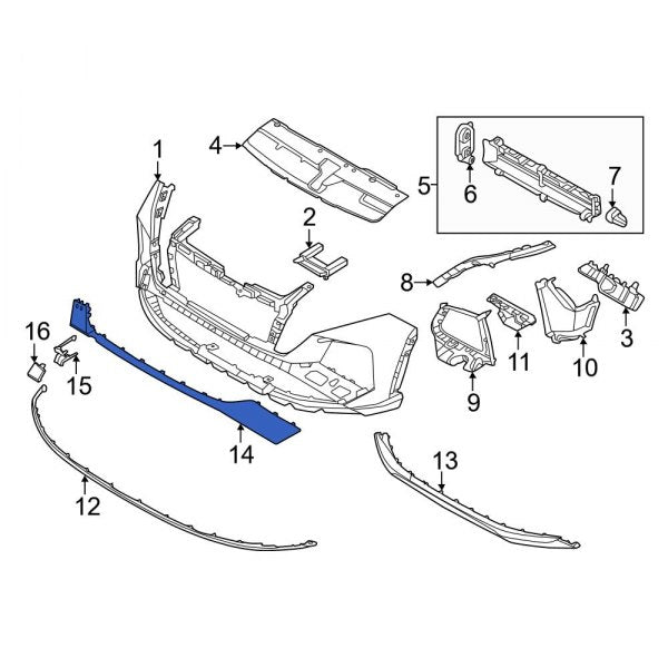 Funda Parachoque Delantero Inf. Original Para Hyundai All New Tucson 2021 - 2024