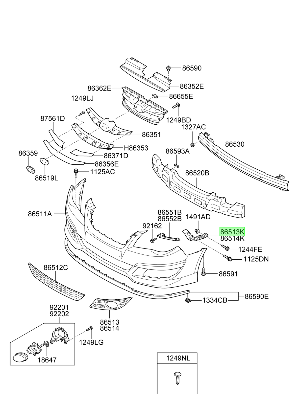 OEM 865132H000 catalogo