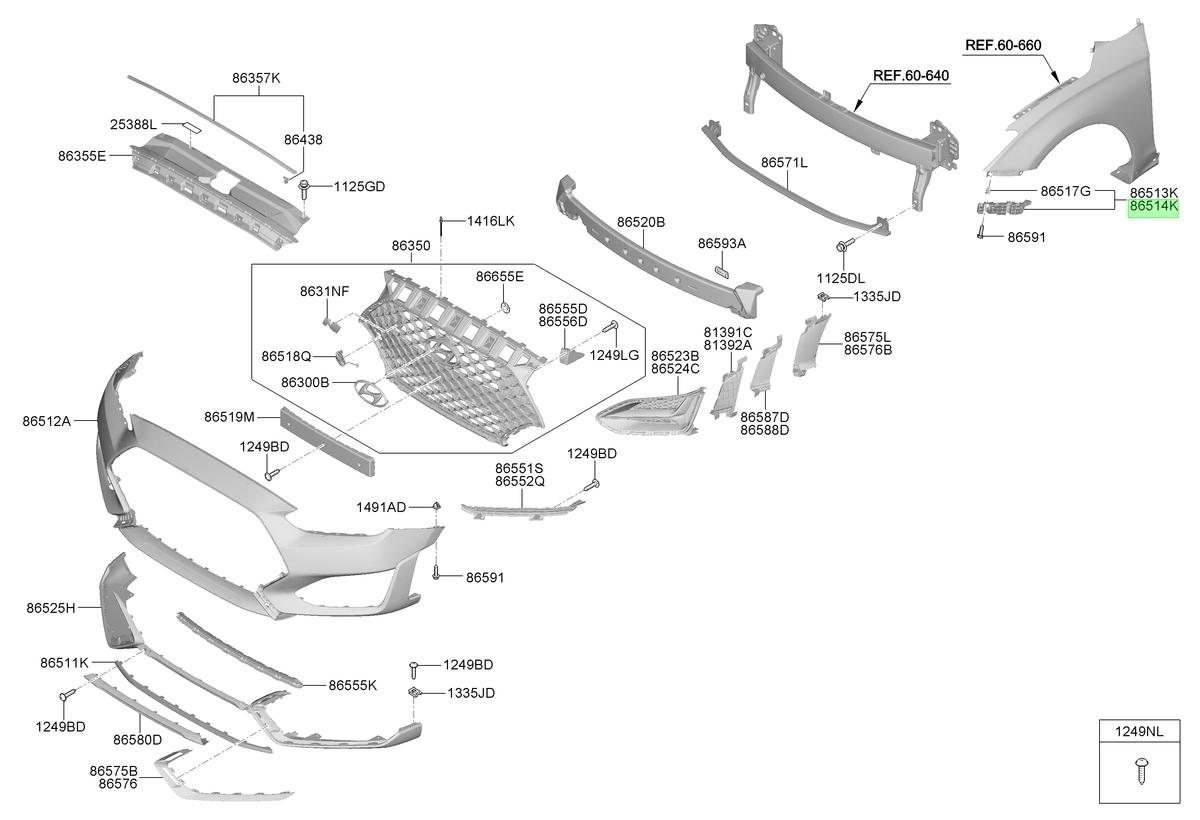 Soporte Lat. Der. Parach. Del. Original Para Hyundai Veloste