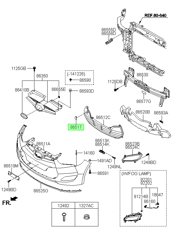 Tapa Gancho Remolque Orig. Para Hyundai Veloster 2011-2018