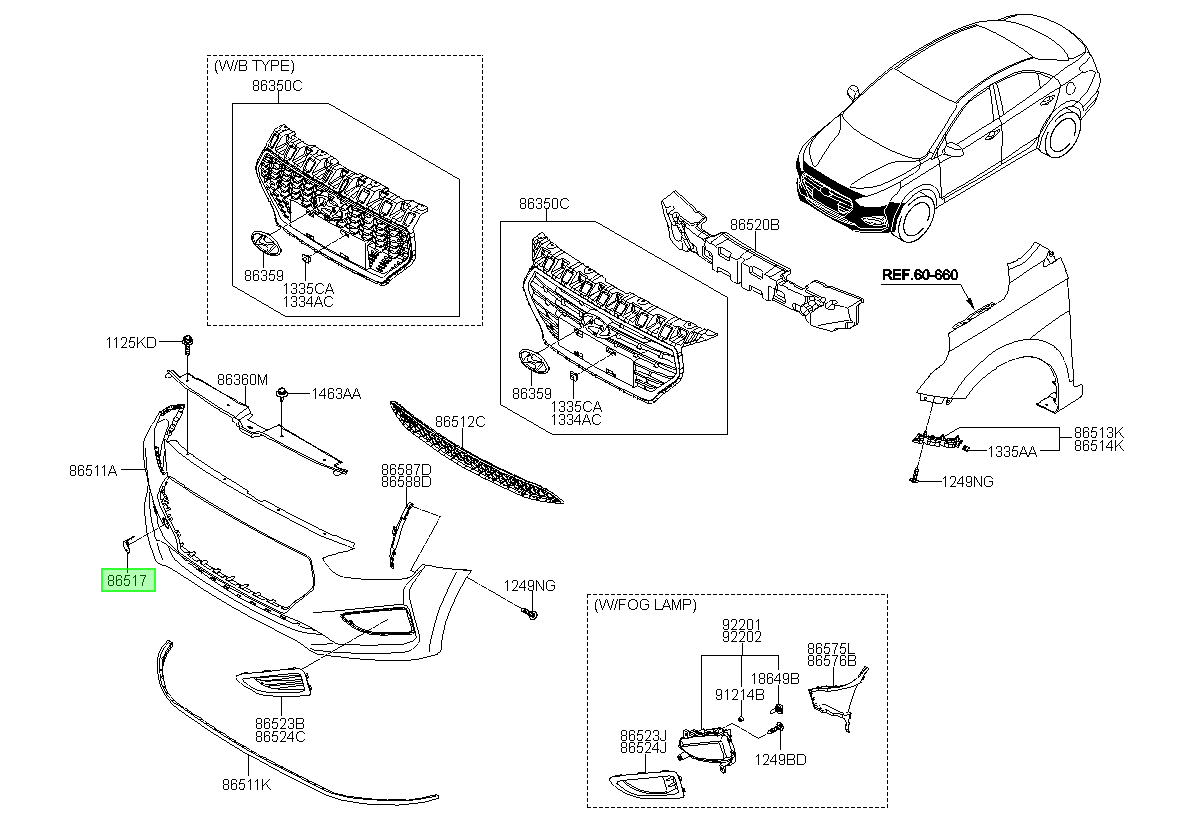 Tapa Gancho Remolque Original Para Hyundai Verna 2021-2022