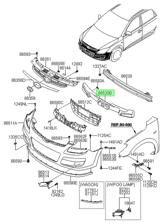 Amortiguador Impacto Orig. Para Hyundai I30 2008-2012