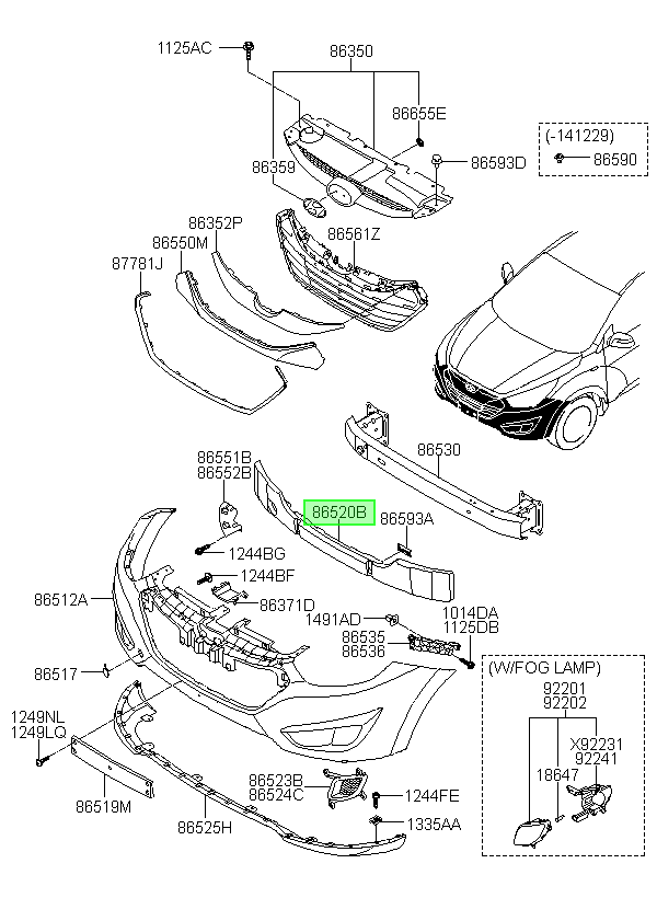 Absorbedor De Impacto Del Orig.para Hyundai Tucson 2011-2014