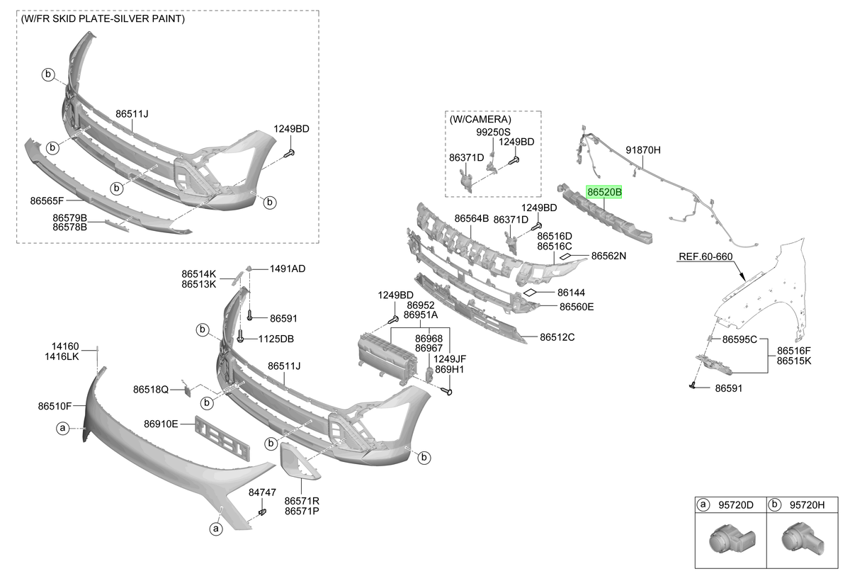 Absorbedor Parach. Del. Original Para Hyundai Kona 2023-2025