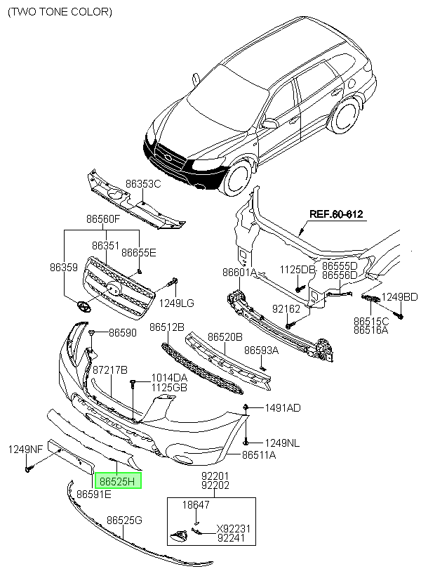 Moldura Original Para Hyundai Santa Fe 2006-2010