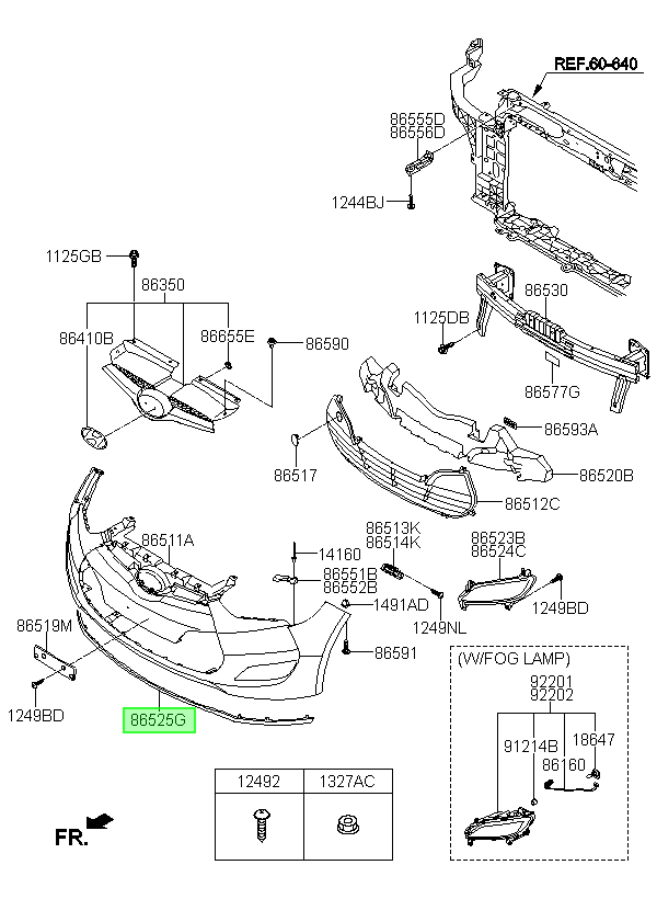 Parachoque Del. Original Para Hyundai Veloster 2011-2018