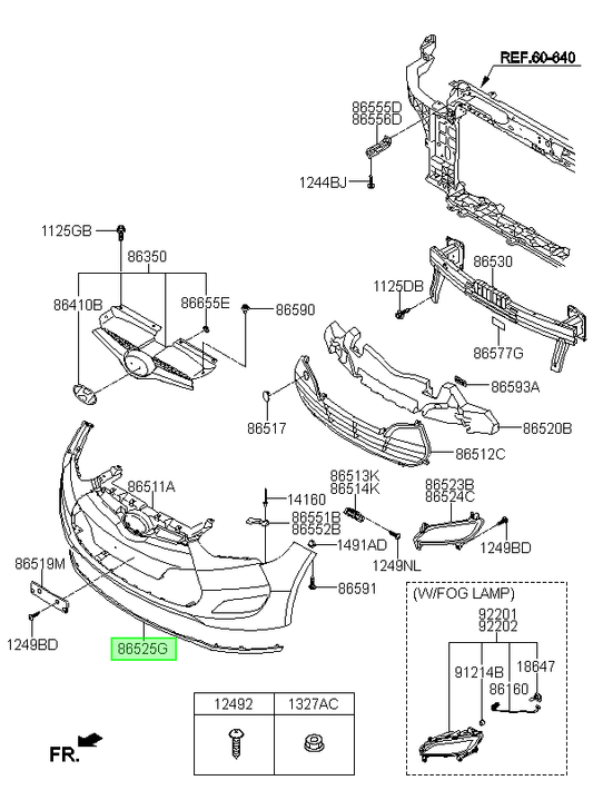 Parachoque Del. Original Para Hyundai Veloster 2011-2018