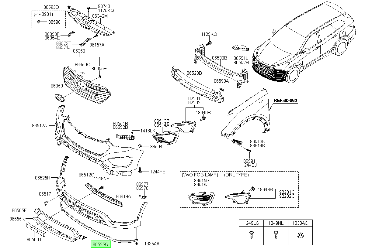Moldura Original Para Hyundai Santa Fe 2013-2016