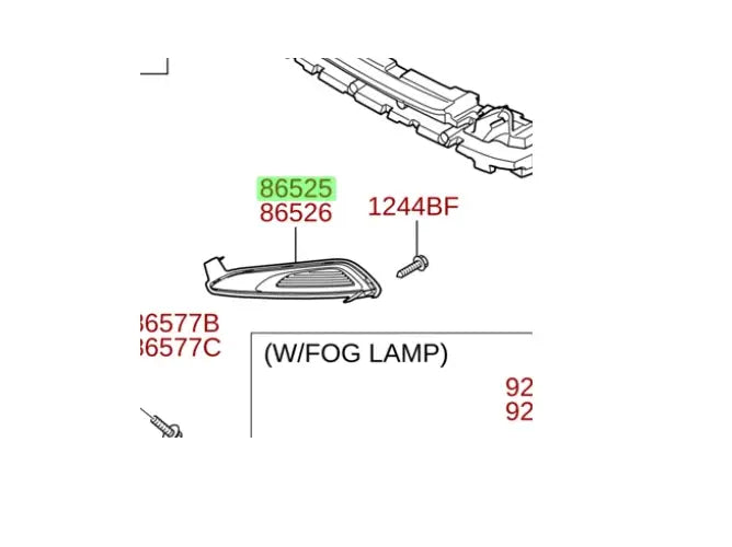 Bisel Neblinero Lh Orig. Para Hyundai Tucson Desde 2015