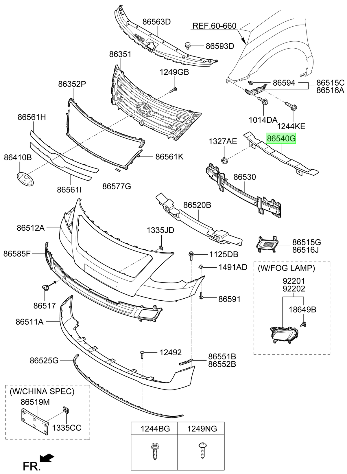 Refuerzo Original Para Hyundai H1 2015-2019