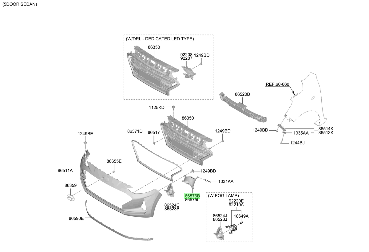 Parachoque Del. Rh Original Para Hyundai I10 2019-2024