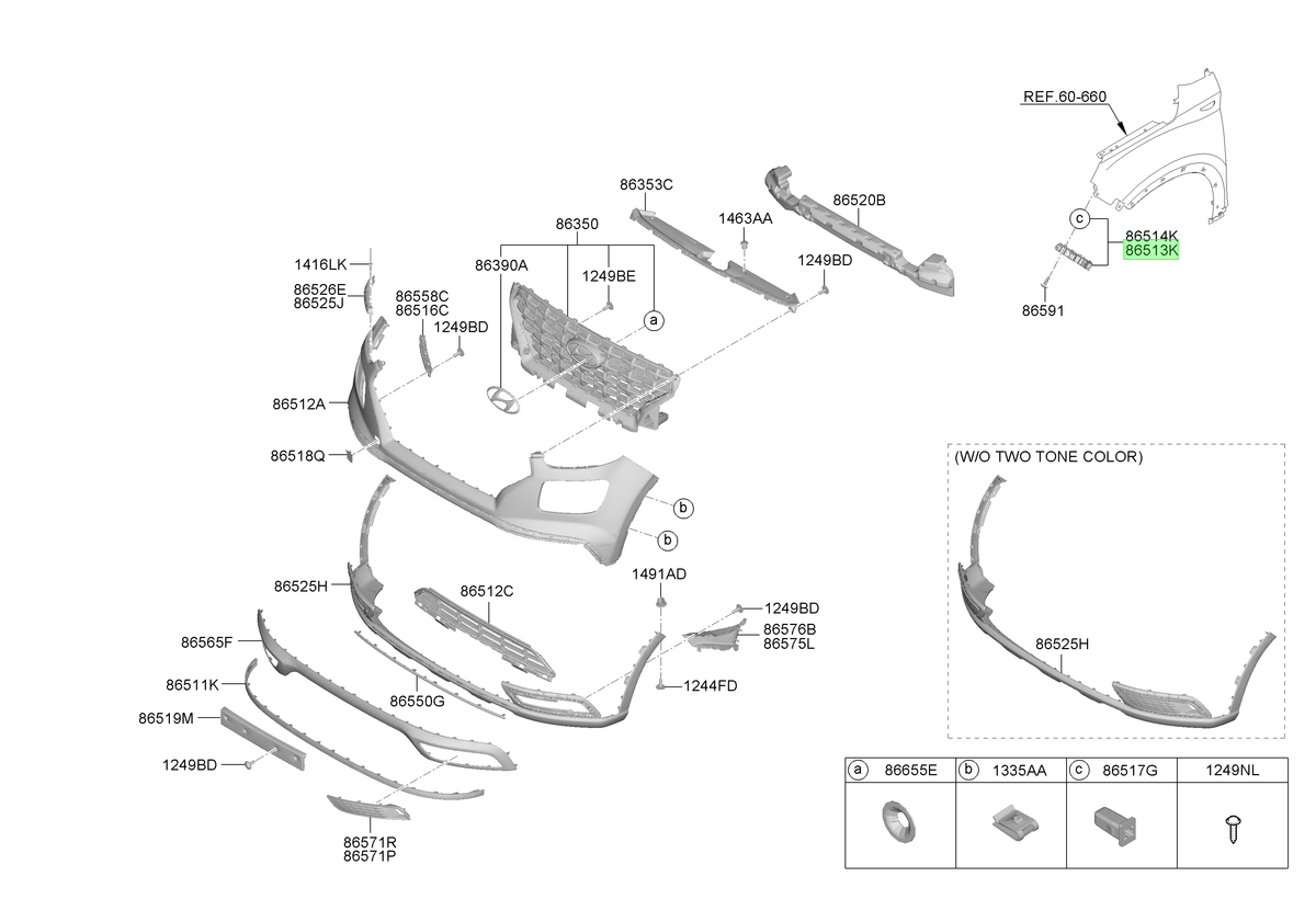 Soporte Lat. Izq. Parach. Del. Original Para Hyundai Venue