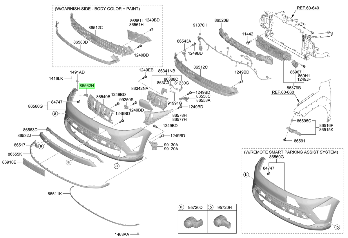 Esponja Parachoque Del. Original Para Hyundai Kona 2023-2025