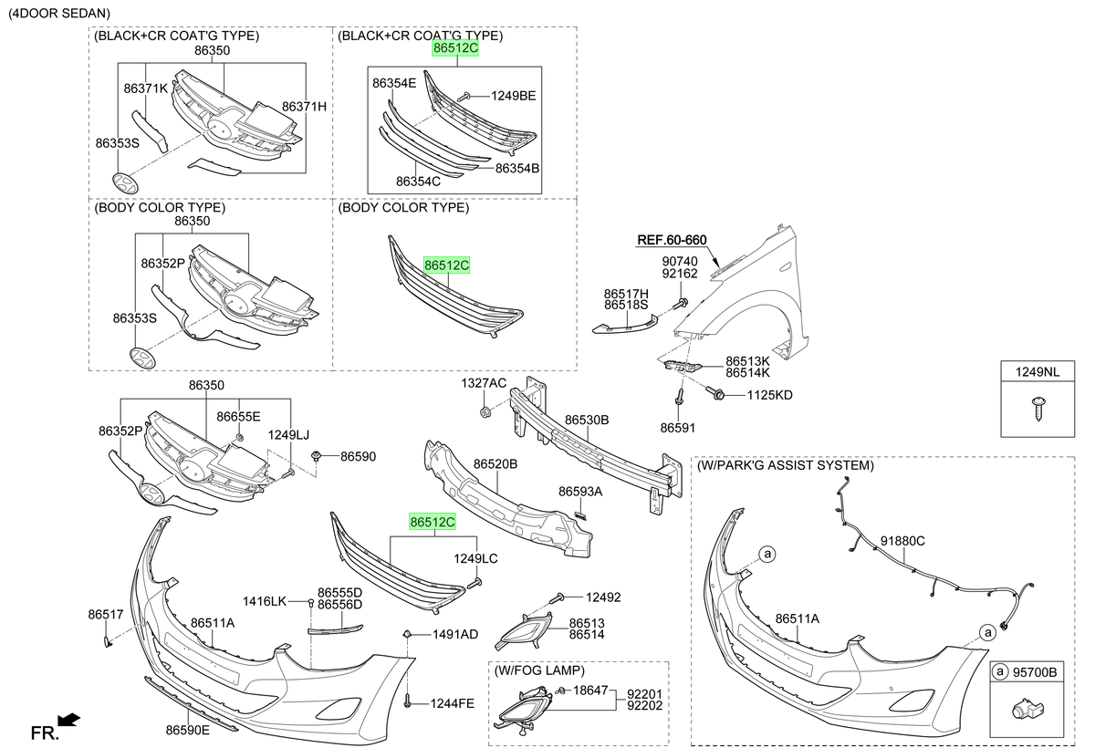 Parachoque Del. Original Para Hyundai Elantra 2011-2014