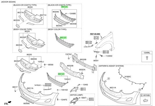 Parachoque Del. Original Para Hyundai Elantra 2011-2014