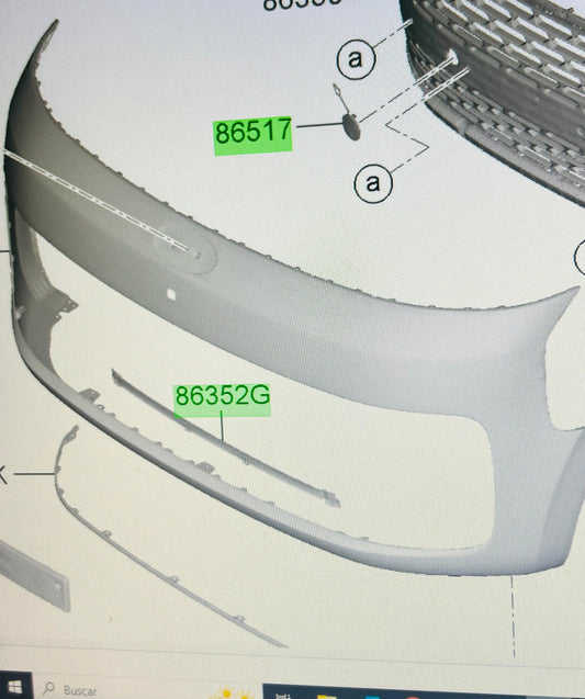 Funda Parachoque Delantero. Para Hyundai Staria desde 2019 Original