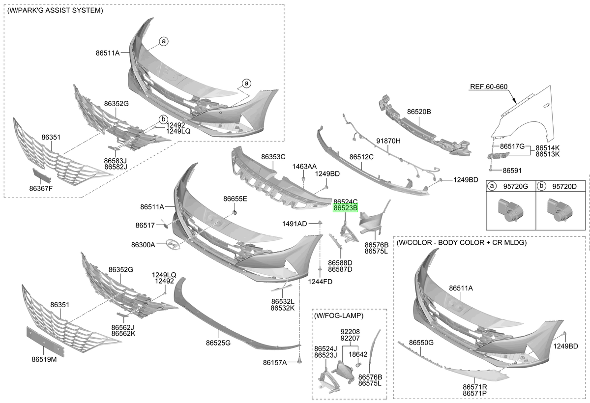 Neblinero Lh Original Para Hyundai Elantra 2020-2024
