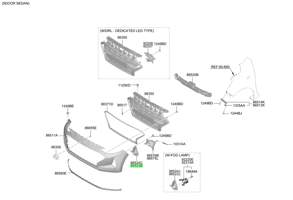 Neblinero Lh Original Para Hyundai I10 2019-2024