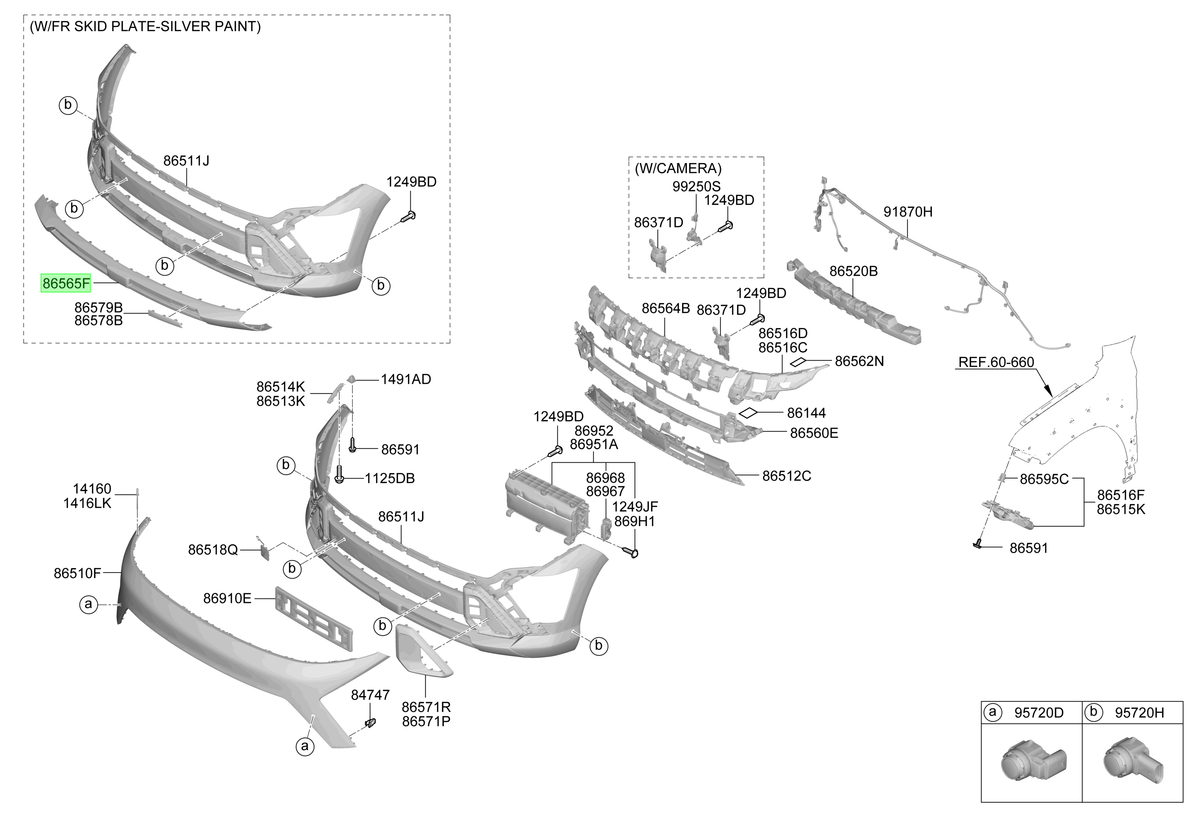 Moldura Del. Central Original Para Hyundai Kona 2023-2025