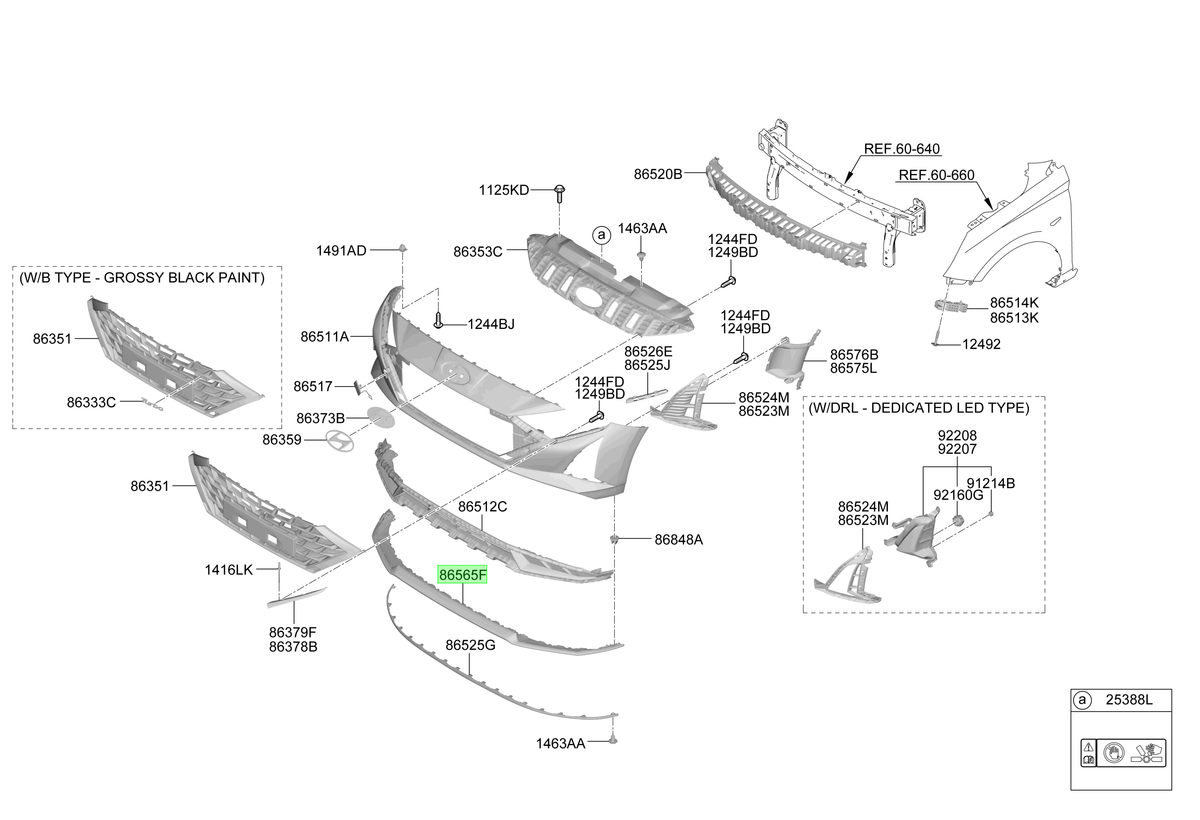 Moldura Del. Central Original Para Hyundai I20 2023-2025