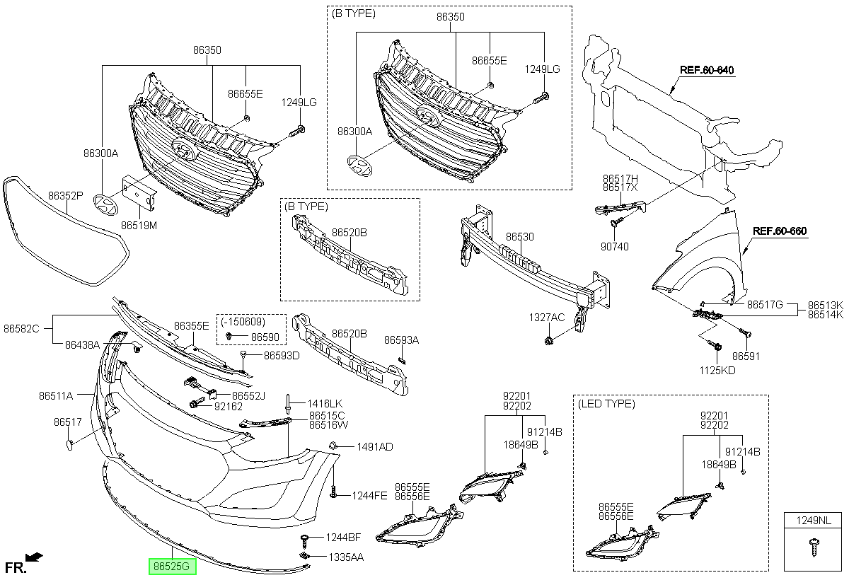 Moldura Parachoques Del. Orig. Para Hyundai I30 2013-2017