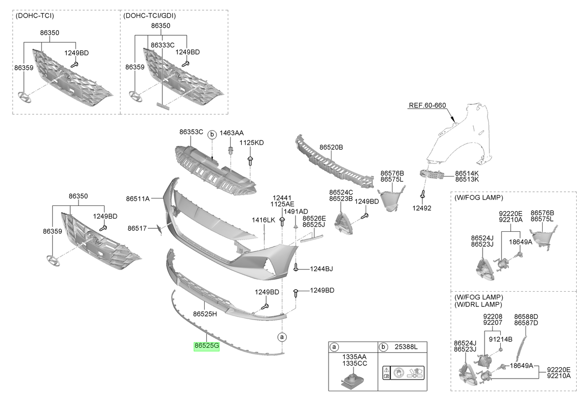 Parachoque Del. Original Para Hyundai I20 2020-2024