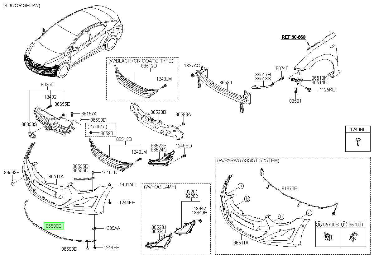 Moldura Original Para Hyundai Elantra 2011-2016