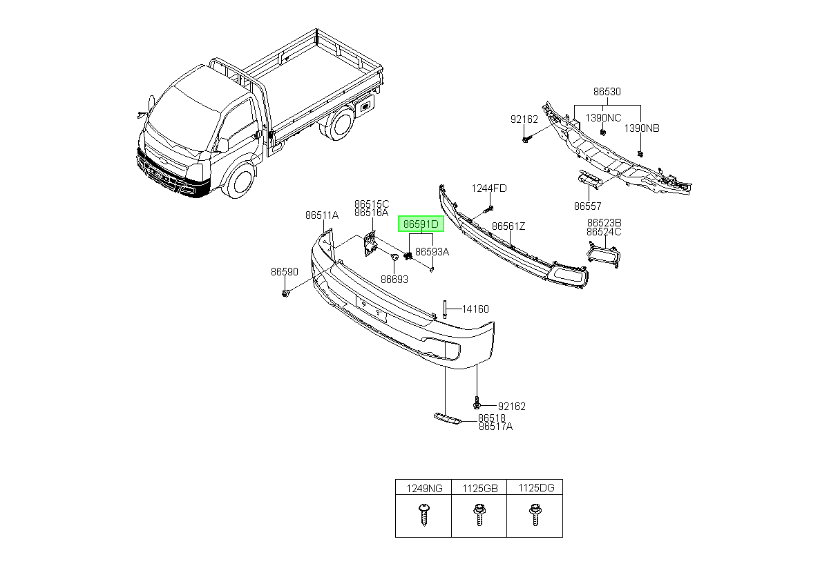 Clip Parachoque Original Para Hyundai H1 2003-2025
