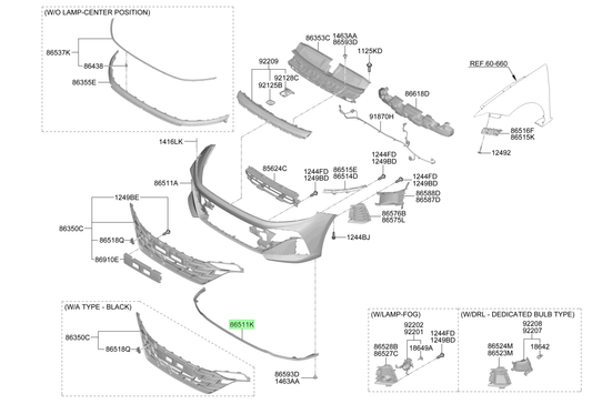 Parachoque Del. Original Para Hyundai Accent 2023-2025