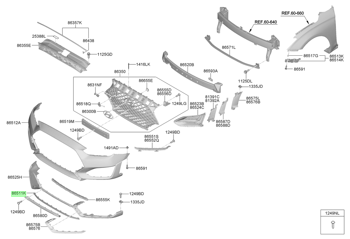 Moldura Original Para Hyundai Veloster 2018-2022