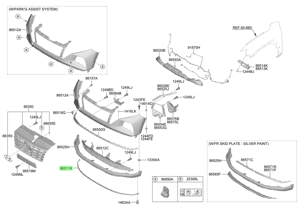 Parachoque Del. Original Para Hyundai Tucson 2020-2025