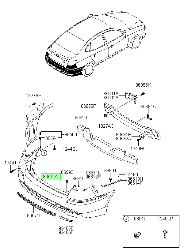 Parachoque Tras. Orig. Para Hyundai Elantra 2007-2011