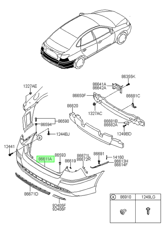Parachoque Tras. Orig. Para Hyundai Elantra 2007-2011