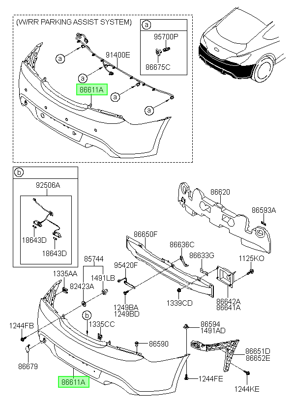 Parach Tras. Orig. Para Hyundai Genesis Coupe 2008-2011