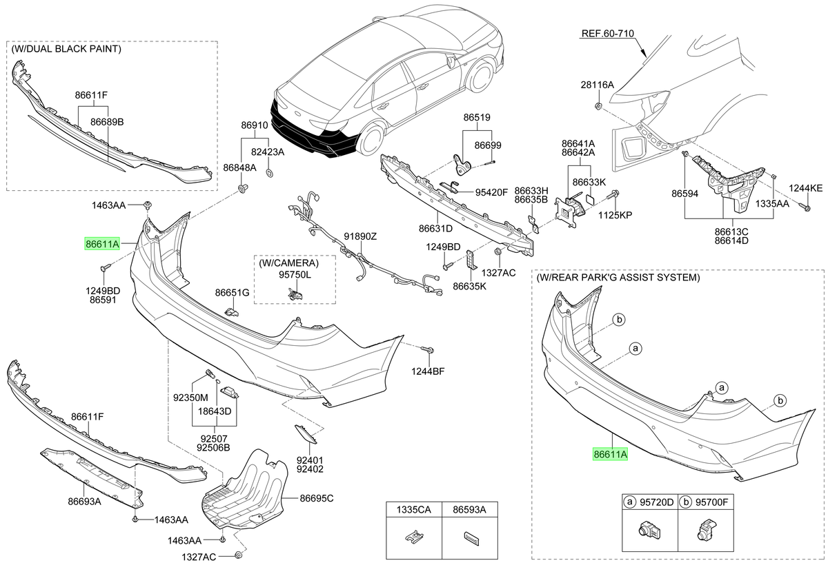 Parachoque Tras. Original Para Hyundai Sonata 2017-2020