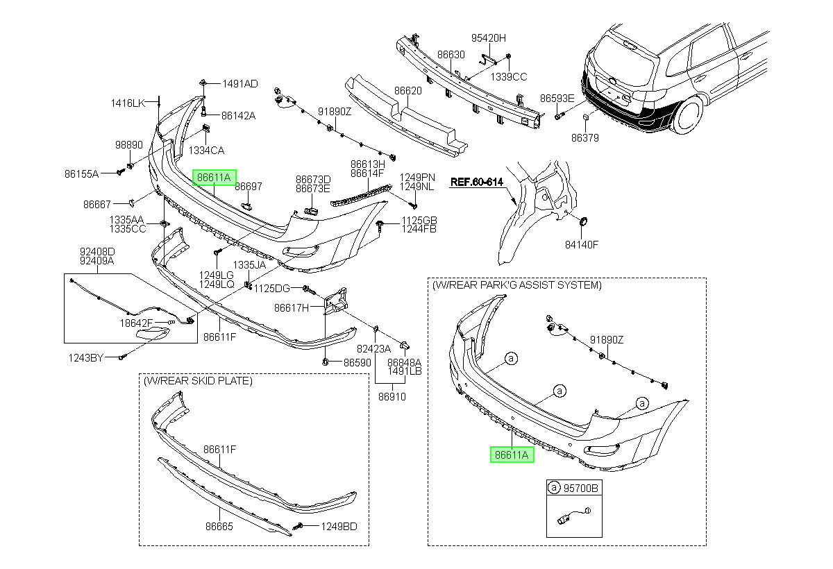 Parach Original Para Hyundai Santa Fe 2009-2013