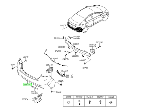 Parachoque Tras( Orig. Para Hyundai Elantra 2011-2015